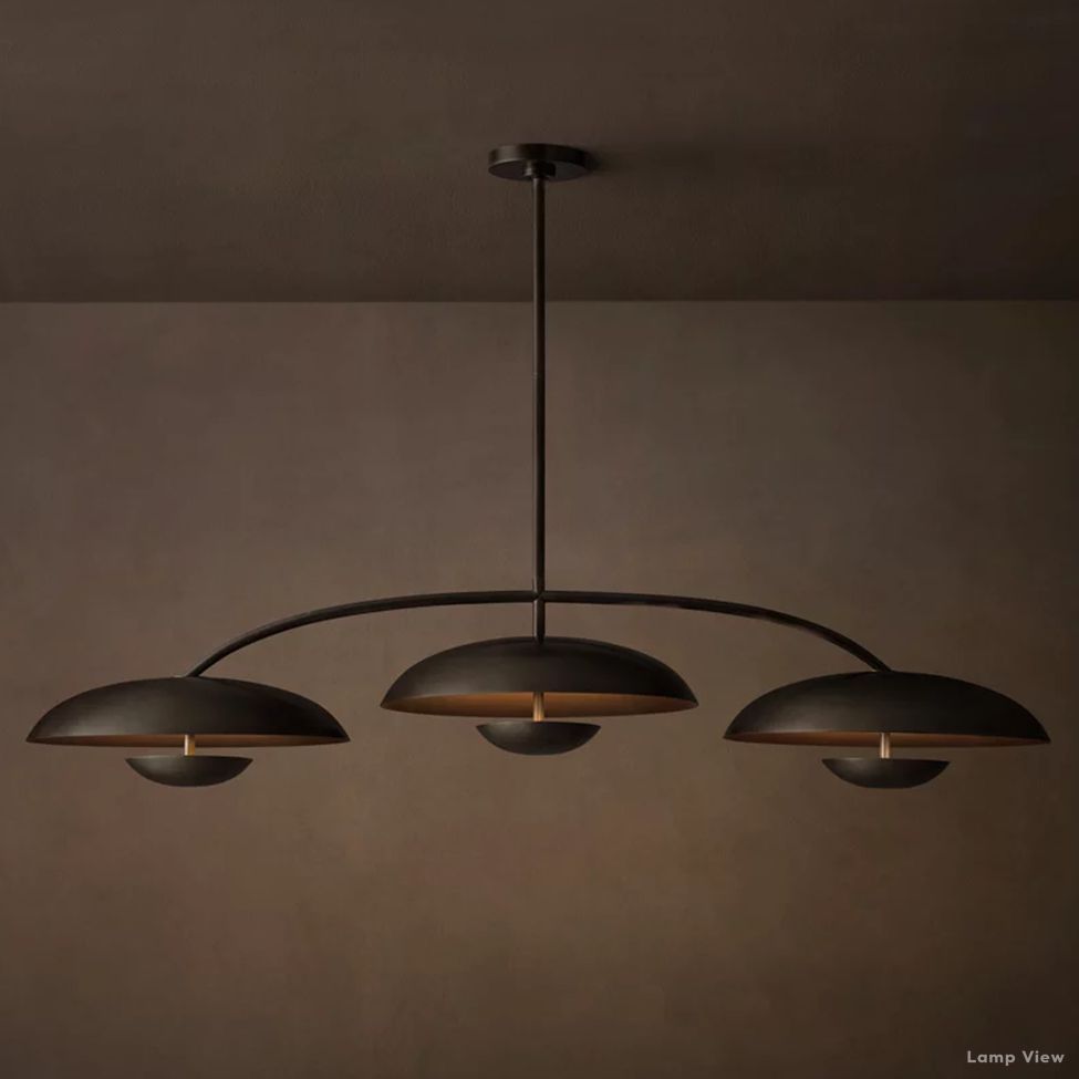 Cosmic Arched Profile Linear Chandelier