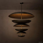 Cosmic Arched Profile Three-Tier Round Chandelier