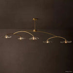 Lily Arcing Glass Linear Chandelier 80"