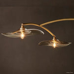 Lily Arcing Glass Linear Chandelier 80"