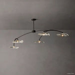 Lily Arcing Glass Linear Chandelier 60"