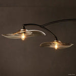 Lily Arcing Glass Linear Chandelier 80"