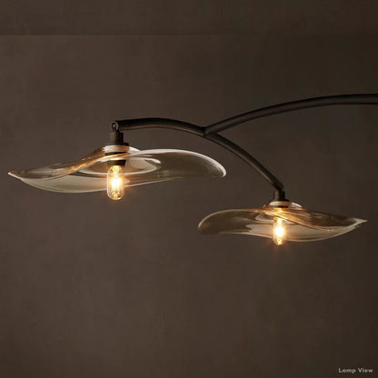 Lily Arcing Glass Round Chandelier 96"