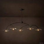 Lily Arcing Glass Linear Chandelier 60"