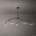 Lily Arcing Glass Linear Chandelier 60"