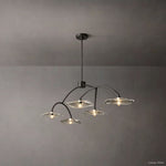 Lily Arcing Glass Linear Chandelier 80"