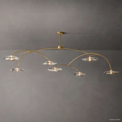 Lily Arcing Glass Round Chandelier 96"
