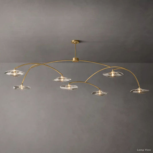 Lily Arcing Glass Round Chandelier 96"