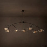 Lily Arcing Glass Round Chandelier 72"