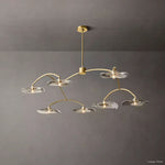 Lily Arcing Glass Round Chandelier 54"