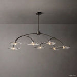 Lily Arcing Glass Round Chandelier 54"