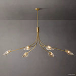 Shell Airy Glass Linear Chandelier 72"