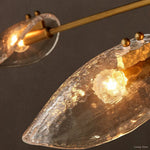 Shell Airy Glass Round Chandelier 60"