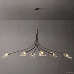 Shell Airy Glass Linear Chandelier 72"