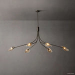 Shell Airy Glass Linear Chandelier 72"