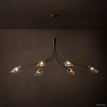Shell Airy Glass Linear Chandelier 72"