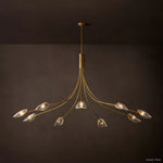 Shell Airy Glass Round Chandelier 84"