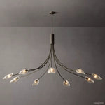 Shell Airy Glass Round Chandelier 84"