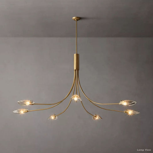 Shell Airy Glass Round Chandelier 72"