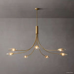 Shell Airy Glass Round Chandelier 72"