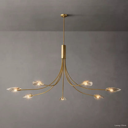 Shell Airy Glass Round Chandelier 72"