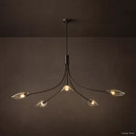 Shell Airy Glass Round Chandelier 60"