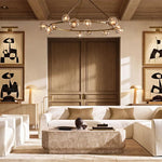 Bubble Organic Glass Round Chandelier 72"