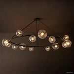Bubble Organic Glass Round Chandelier 72"