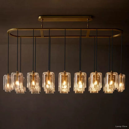 Lacour Suffused Glass Linear Chandelier 72"