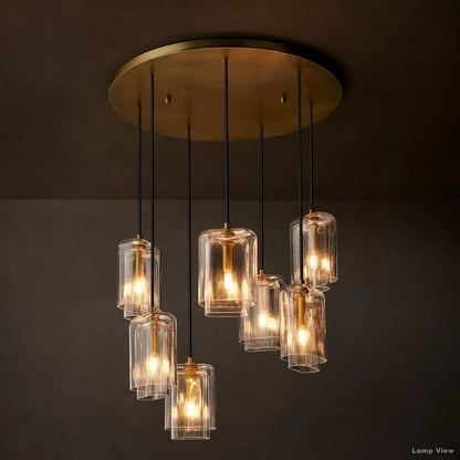 Lacour Suffused Glass Cluster Chandelier 30"