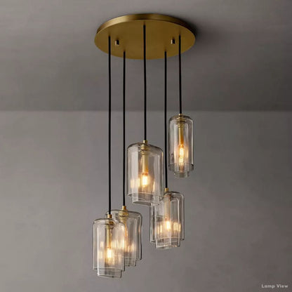 Lacour Suffused Glass Cluster Chandelier 18"