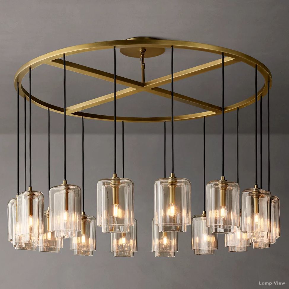 Lacour Suffused Glass Round Chandelier 60"