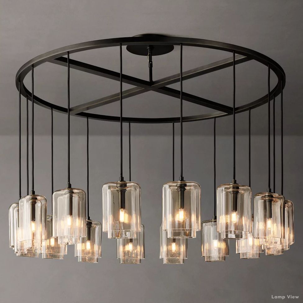 Lacour Suffused Glass Round Chandelier 60"