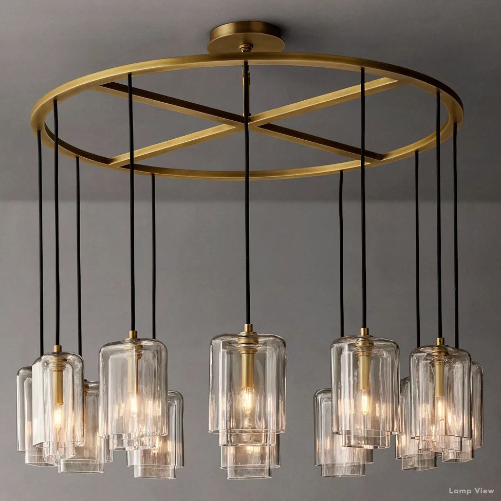 Lacour Suffused Glass Round Chandelier 48"