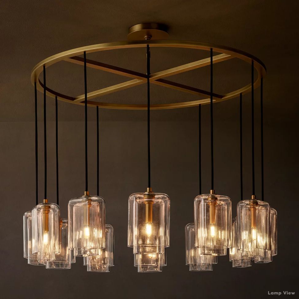 Lacour Suffused Glass Round Chandelier 48"