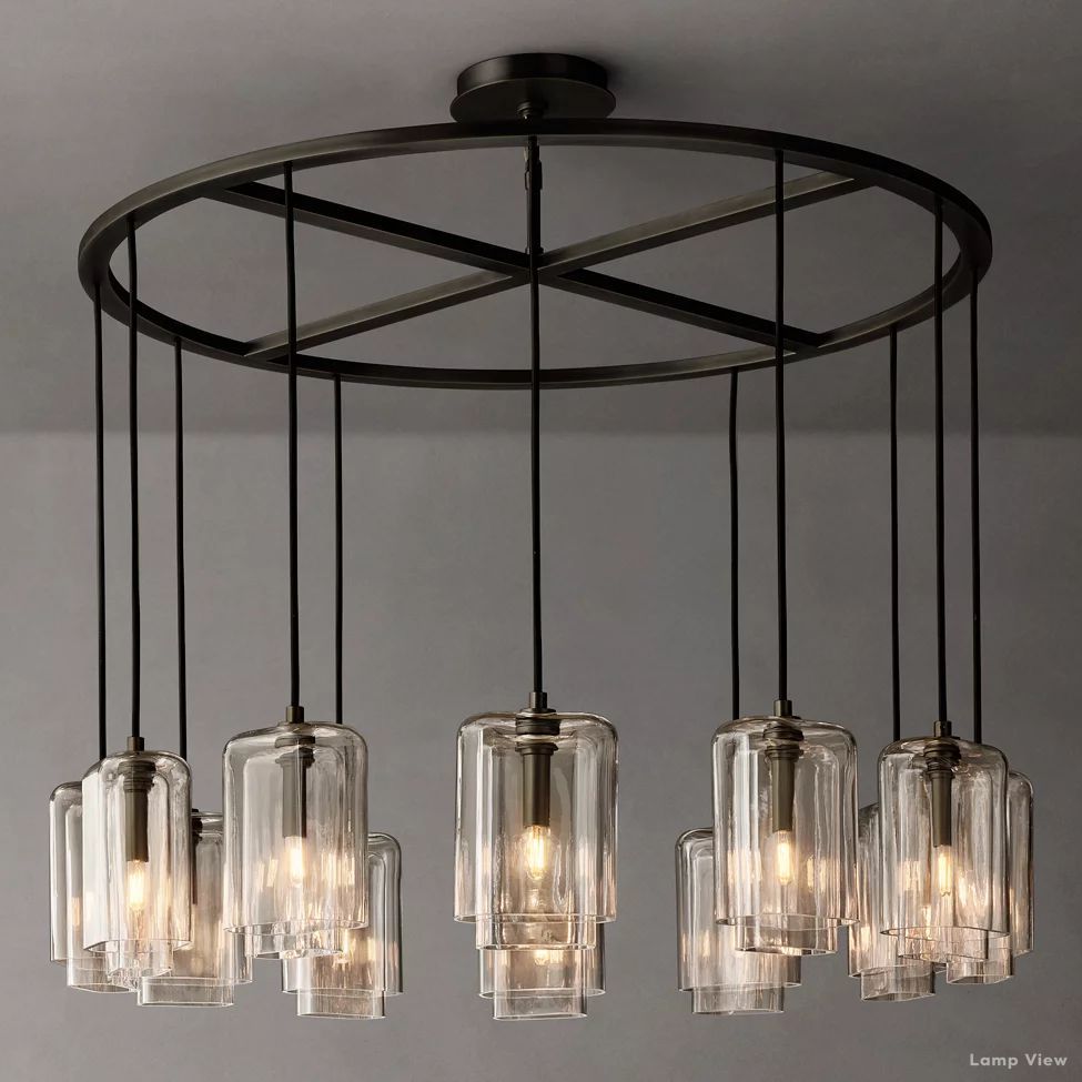 Lacour Suffused Glass Round Chandelier 48"