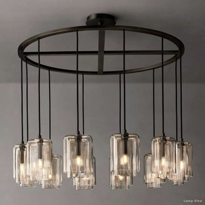 Lacour Suffused Glass Round Chandelier 48"