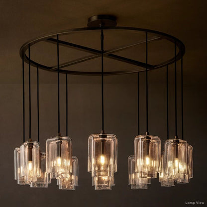 Lacour Suffused Glass Round Chandelier 48"