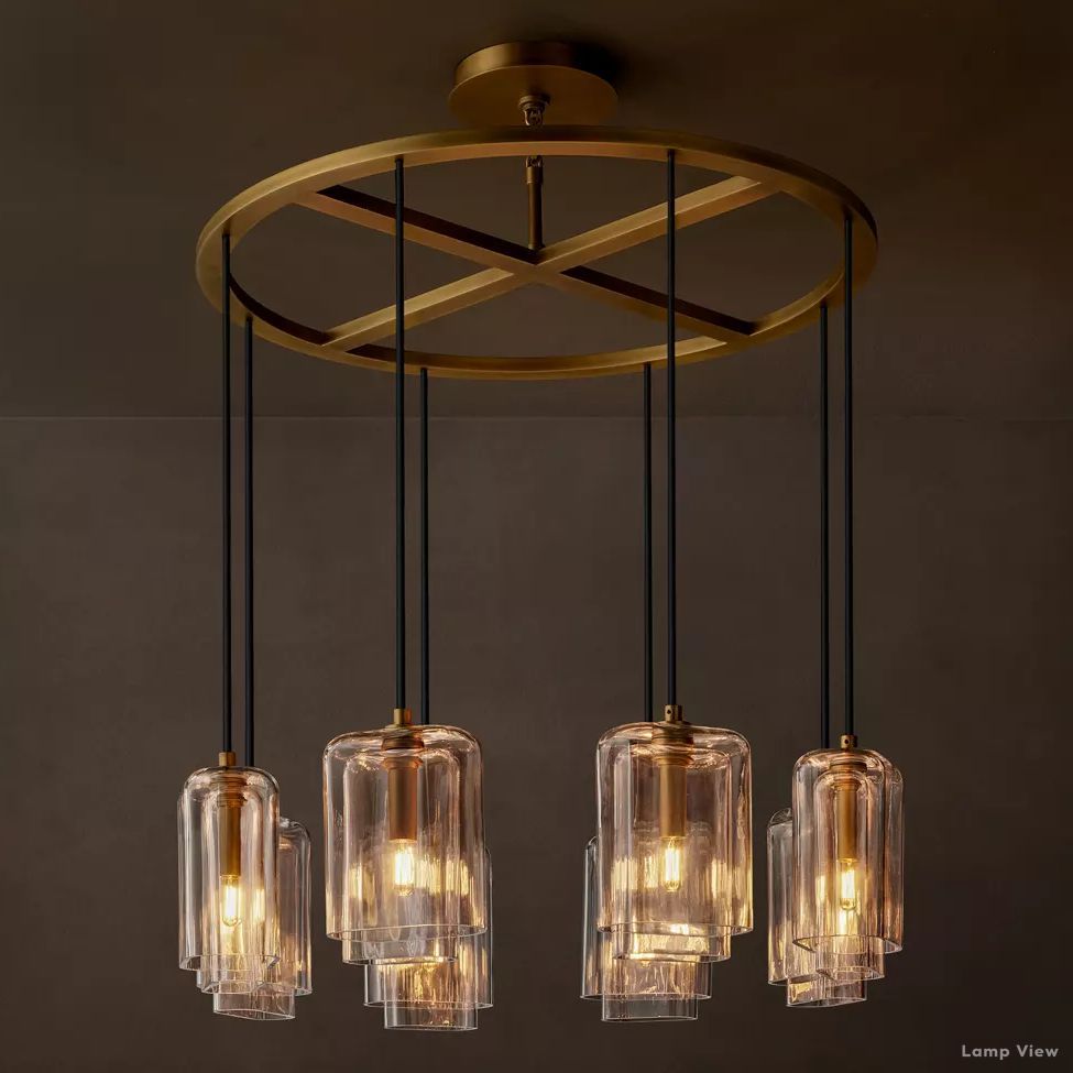 Lacour Suffused Glass Round Chandelier 36"
