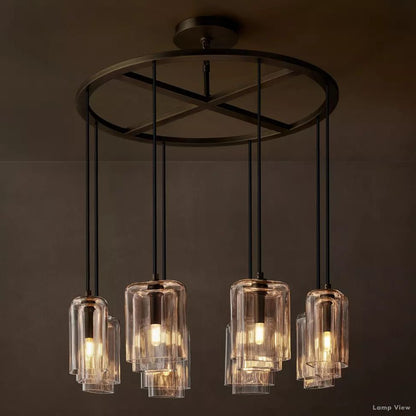 Lacour Suffused Glass Round Chandelier 36"