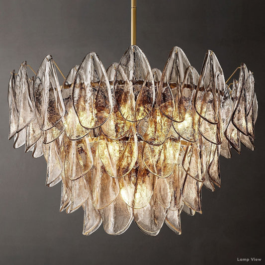 Petalia Bloom Glass Round Chandelier 32"