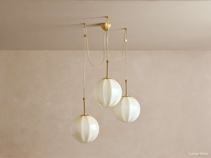 Agnes Paneled Glass Cluster Chandelier
