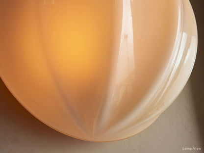 Agnes Paneled Glass Clamshell Sconce