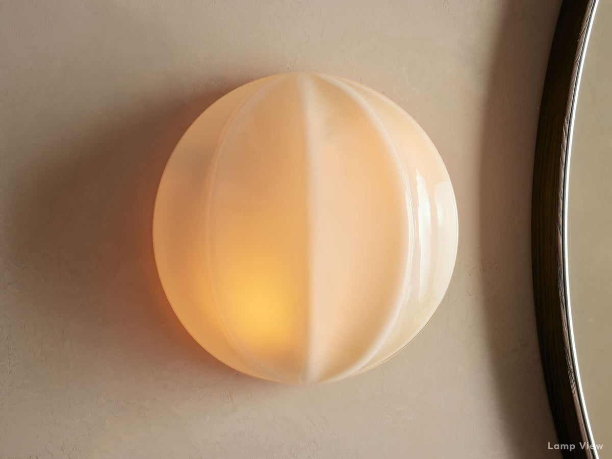 Agnes Paneled Glass Clamshell Sconce