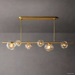 Bubble Organic Glass Linear Chandelier 60"