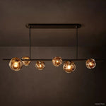 Bubble Organic Glass Linear Chandelier 60"