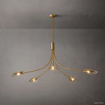 Shell Airy Glass Round Chandelier 60"