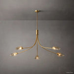 Shell Airy Glass Round Chandelier 60"