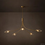 Shell Airy Glass Round Chandelier 60"