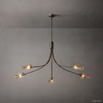 Shell Airy Glass Round Chandelier 60"